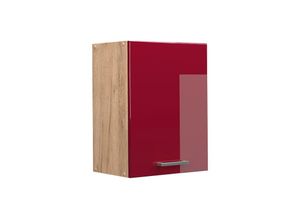 4066731042654 - Hängeschrank Küchenschrank Küchenzeile R-Line 45 cm Eiche Bordeaux Tür Fächer