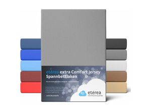 4055971019700 - Etérea - Extra Jersey Spannbettlaken Frost Grau 140x200 - 160x220 cm - Frost Grau