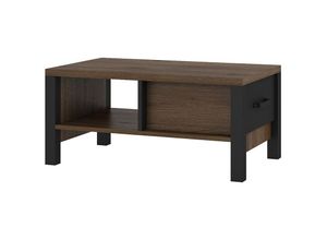 4066075060048 - Lomadox - Wohnzimmer Couchtisch in Okapi Walnuss Nb mit schwarz supermatt ORADEA-83 b h t ca 90 42 56 cm - braun