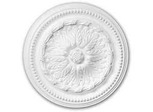 4250691774889 - Decor - Rosette profhome 156007 Deckenelement Zierelement Neo-Empire-Stil weiß ø 40 cm - weiß