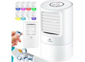 Image of Kesser - 4in1 Mobile Klimaanlage Mini Klimagerät mit 7 Farben led Farben Ventilator Wassertank Timer 3 Stufen Ionisator Luftbefeuchter Weiß - Weiß