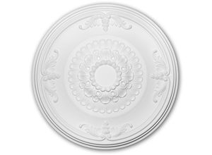 4250691775268 - Decor - Rosette profhome 156045 Zierelement Deckenelement Neo-Empire-Stil weiß ø 663 cm - weiß