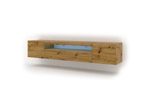 5903769716487 - Bim Furniture - TV-Schrank aura 200 cm hängend oder stehend handwerks-eiche + led