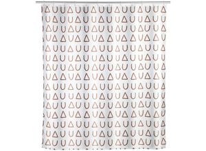 4008838362372 - WENKO Duschvorhang Avila Textil (Polyester) 180 x 200 cm waschbar Beige Polyester mehrfarbig - beige