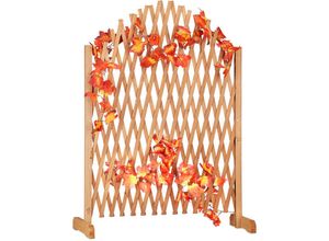 4052025229238 - Rankgitter Holz ausziehbar freistehend Garten Balkon Terrasse Rankhilfe HxBxT 100 x 165 x 30 cm braun - Relaxdays