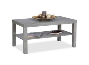 4052025251536 - Relaxdays Couchtisch Betonoptik mit Ablage niedriger Tisch für Wohnzimmer HxBxT 45 x 90 x 55 cm grau 4052025251536 - Relaxdays Couchtisch Betonoptik mit Ablage niedriger Tisch für Wohnzimmer HxBxT 45 x 90 x 55 cm grau