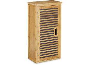 4052025203016 - Badezimmer Hängeschrank aus Bambus 2 Ablagen mit Einlegeboden Badschrank HxBxT 66 x 35 x 20 cm natur - Relaxdays