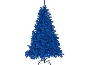 4251682269797 - Beliani - Weihnachtsbaum 210 cm Blau aus Kunststoff mit Ständer Weihnachtszeit Weihnachten Wohnzimmer Modern - Blau