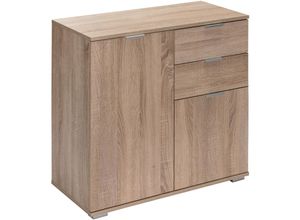 4250525360691 - - casaria® Kommode Alba Holz Modern höhenverstellbarer Einlegeboden Schlafzimmer Büro Flur Mehrzweckschrank Aktenschrank Schrank DB121 - Eiche