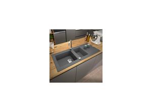 3512343102329 - Carea Cuisine&bain - Einbauspüle arcos Granit 2 Becken - Farbe - Betongrau - Betongrau