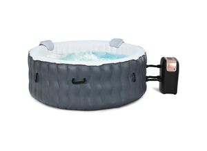 0794094543207 - Costway - Aufblasbarer Whirlpool Φ180cm Massage Spa Pool rund mit 108 Massagedüsen Heizfunktion Outdoor Massagepool Selbstaufblasend für 4 Personen