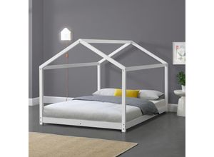 4059438147968 - [encasa] - Kinderbett Cerro 120x200 cm Weiß Weiß