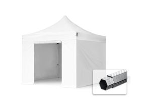 4260438383137 - Faltzelt professional 3x3 m ohne Fenster Faltpavillon alu Pavillon Partyzelt in weiß PROFIZELT24 - weiß