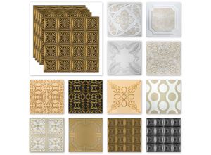 4251874644234 - Hexim - Deckenplatten Styropor xps - farbig viele Motive 50x50cm - Sparpaket Nr03 bis Nr112 10 m² 40 Platten NR112 c-z - schwarz-gold 4251874644234 - Hexim - Deckenplatten Styropor xps - farbig viele Motive 50x50cm - Sparpaket Nr03 bis Nr112 10 m² 40 Platten NR112 c-z - schwarz-gold