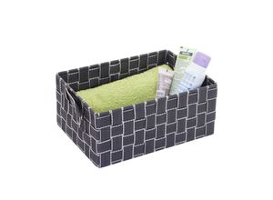 4057651255408 - Aufbewahrungskorb MCW-C37 Dekokorb Korb Körbchen Aufbewahrung Regalkorb Deko 12x28x20cm ~ dunkelgrau