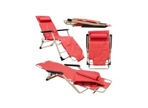 4057216035070 - Faltbare Campingliege 178cm Gartenliege Sonnenliege Liegestuhl 120kg Strandliege