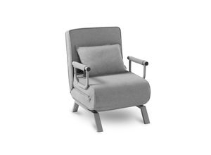 4260595753064 - Schlafsessel Schlafsofa Ted klappbar in Grau - Makika 4260595753064 - Schlafsessel Schlafsofa Ted klappbar in Grau - Makika