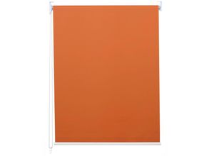 4057651268521 - Rollo MCW-D52 Fensterrollo Seitenzugrollo Jalousie Sonnenschutz Verdunkelung blickdicht 110x230cm ~ orange