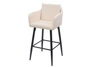 4057651422992 - Barhocker MCW-H93 Barstuhl Tresenhocker Fußablage Metall ~ Kunstleder creme-beige 4057651422992 - Barhocker MCW-H93 Barstuhl Tresenhocker Fußablage Metall ~ Kunstleder creme-beige