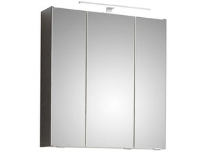 4066075062929 - Lomadox - Badezimmer Spiegelschrank 65 cm breit QENA-66 in Quarzgrau Matt Touch b h t ca 65 70 16 cm - grau