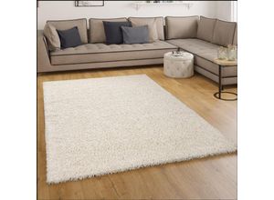 4250857525324 - Shaggy Hochflor Langflor Teppich Sky Einfarbig in Creme 100x200 cm - Paco Home