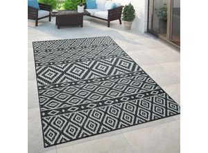 4061981085581 - Paco Home - In- & Outdoor-Teppich Für Balkon Und Terrasse Mit Skandi-Muster In Schwarz 160x220 cm