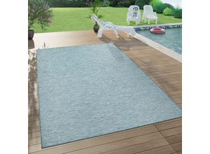 4061981117305 - Paco Home - In- & Outdoor-Teppich Für Wohnzimmer Balkon Terrasse Flachgewebe Türkis Petrol 80x250 cm