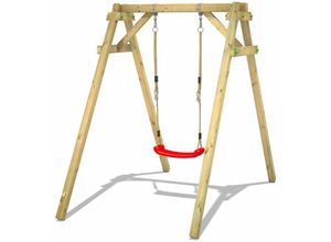 4251511823565 - Schaukelgestell Kinderschaukel Smart One Schaukel mit Schaukelsitzen Schaukelgerüst Einzelschaukel Holzschaukel - rot - Wickey