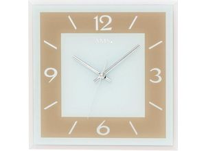 4037445154896 - Wanduhr AMS W9574 Wanduhren Gr B H L 30 cm x 3 cm x 30 cm beige Wanduhren