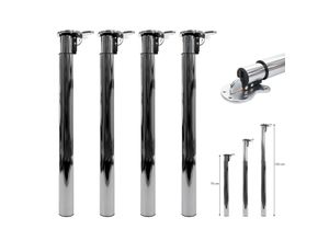 4057651411811 - 4er-Set Tischbein MCW-H35 für Schreibtisch Esstischfuß klappbar Drehmechanismus höhenverstellbar 70-110cm ~ Edelstahl-Optik 4057651411811 - 4er-Set Tischbein MCW-H35 für Schreibtisch Esstischfuß klappbar Drehmechanismus höhenverstellbar 70-110cm ~ Edelstahl-Optik