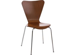 4251152625412 - Konferenzstuhl CALISTO mit Holzsitz und stabilem Metallgestell I Platzsparender Stuhl mit einer Sitzhöhe von 45 cm
