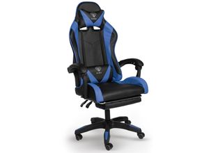 4250931565345 - Trisens - Chefsessel Stuhl Home Office Chair Racing Bürostuhl Sportsitz Büro Stuhl Schwarz   Blau