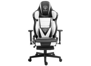 4250931569732 - Trisens - Gaming Stuhl Chair Racing Chefsessel mit Sportsitz und ergonomsichen 4D-Armlehnen Schwarz   Weiß