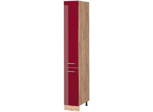 4066731042777 - Apothekerhochschrank Küchenschrank Küchenzeile R-Line 30 cm Eiche Bordeaux