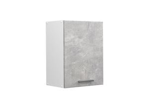 4066731045235 - Hängeschrank Küchenschrank Küchenzeile R-Line 45 cm Weiß Beton Tür Fächer