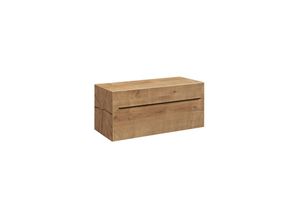 4050295794975 - Waschtischunterschrank Woodblock   Badschrank mit Soft-Close-System   Holzoptik   Maße (b x h x t) ca 100 x 45 x 45 cm   Waschbeckenunterschrank