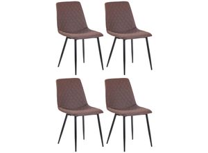 4251756457068 - 4er Set EsszimmerstühleTelde Stoff I Küchenstuhl Sitz Gesteppt I Polsterstuhl Mit Metallgestell I Lehnstuhl I Besucherstuhl 4251756457068 - 4er Set EsszimmerstühleTelde Stoff I Küchenstuhl Sitz Gesteppt I Polsterstuhl Mit Metallgestell I Lehnstuhl I Besucherstuhl