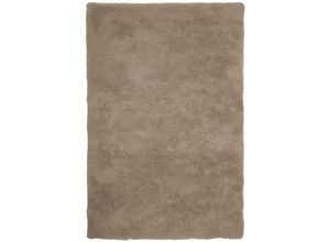 4054293080634 - Hochflor-Teppich OBSESSION My Curacao 490 Teppiche Gr B L 120 cm x 170 cm 35 mm 1 St grau (taupe) Esszimmerteppiche Uni-Farben sehr weicher Kuschelflor handgetuftet