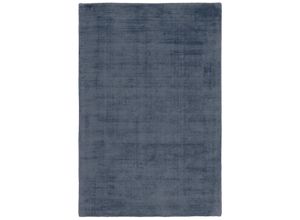 4054293082089 - Teppich OBSESSION My Maori 220 Teppiche Gr B L 160 cm x 230 cm 13 mm 1 St blau (denim) Esszimmerteppiche Uni-Farben Material 100% Viskose handgewebt große Farbauswahl