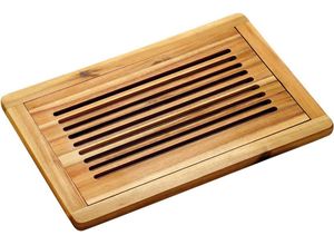 4000270281051 - Schneidebrett KESPER FOR KITCHEN & HOME Profi Schneidebretter Gr B H L 32 cm x 2 cm x 475 cm braun (holzfarben) Schneidebretter für Brot abnehmbares Schneidrost