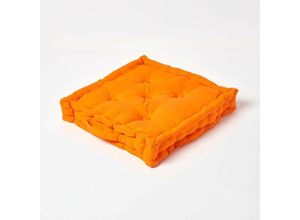 5055967422629 - Sitzkissen unifarben orange 50 x 50 cm - Orange - Homescapes