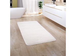 4061981172533 - Badezimmerteppich Badematte Badteppich Badvorleger Flauschig Memory Foam 3D 60x100 cm Creme 3 - Paco Home