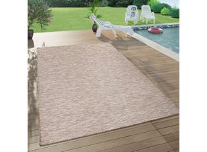 4250857576388 - Paco Home - In- & Outdoor-Teppich Für Wohnzimmer Balkon Terrasse Flachgewebe In Beige 120x160 cm