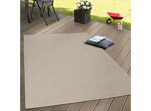 4250857576920 - Paco Home - In- & Outdoor Flachgewebe Teppich Terrassen Teppiche Natürlicher Look In Beige 80x200 cm