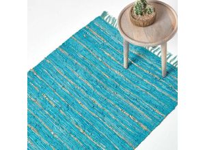 5055967439337 - Glitzer-Lederteppich gold türkis 90 x 150 cm - Gold & Türkis - Homescapes 5055967439337 - Glitzer-Lederteppich gold türkis 90 x 150 cm - Gold & Türkis - Homescapes