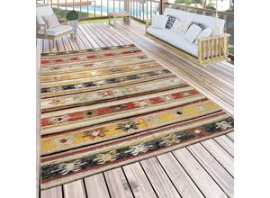 Image of Paco Home - In- & Outdoor Teppich Modern Jelle Print Terrassen Teppich Gelb 120x170 cm