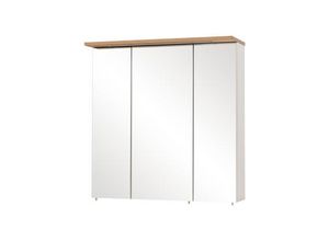 4027181107256 - Spiegelschrank Padua weiß glanz eiche landhaus 705 x 237 x 723 cm 4027181107256 MÖBELPARTNER