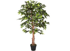 5055967421493 - Kunstbaum Ficus Benjamini grün 120 cm - Grün - Homescapes