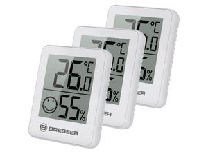 4007922035475 - BRESSER ClimaTemp Thermo-Hygrometer Indikator 3er Set Farbe weiss