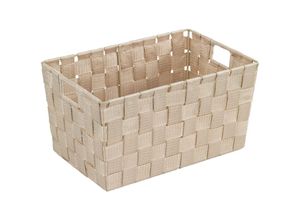 4008838317938 - Aufbewahrungskorb WENKO Adria Aufbewahrungsboxen Gr B H T 30 cm x 15 cm x 35 cm beige Körbe Aufbewahrungsboxen